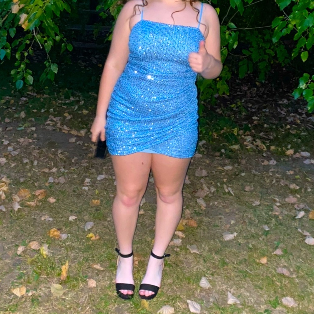 Light blue homecoming/party dress.